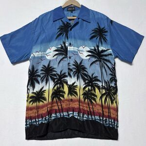 FERUGINI Hawaiian Shirt Mens M Short Sleeve Resort Beach Tropical Surf 90s NWT‎